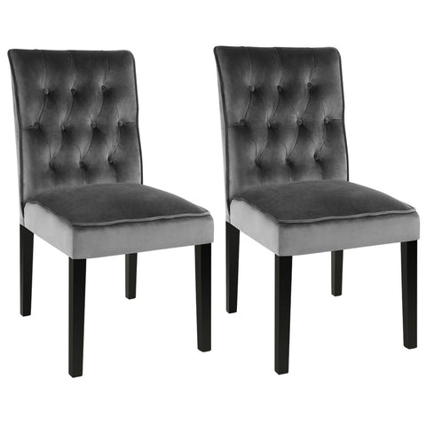 Set of 2 Mid-Century Solid Wood Tufted Dining Chair, JM1925