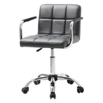 Low Back Faux Leather with Chrome Base, FI0287