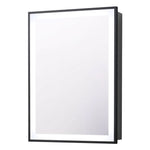 Livingandhome Modern Black Surface Mount LED Mirror Cabinet, DM0124