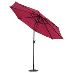 Patio Umbrella Large 3M Traditional Parasol with Round Base, LG0442LG0454