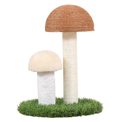 Livingandhome Cat Scratching Post Natural Mushroom Shape for Kittens, CD0001