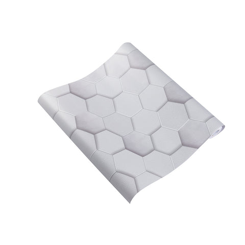 Livingandhome 3D Hexagonal Modern PVC Wallpaper Home Wall Decoration, CD0543