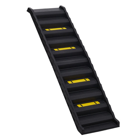 Livingandhome Folding Portable Dog Pet Stairs Ramp Black, FI0599