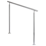 Livingandhome Silver Floor Mount Stainless Steel Handrail for Slopes and Stairs, LG0342