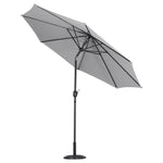 Livingandhome 3M Large Rotating Patio Parasol for Outdoor Sunshade and Rain with Floral-Pattern Base, LG0445LG0454