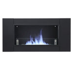 Wall Mount Rectangular Ethanol Fireplace Stainless Steel Heater, PM1037