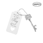 Livingandhome 100pcs Retro Key Bottle Opener with Cards, SW0480