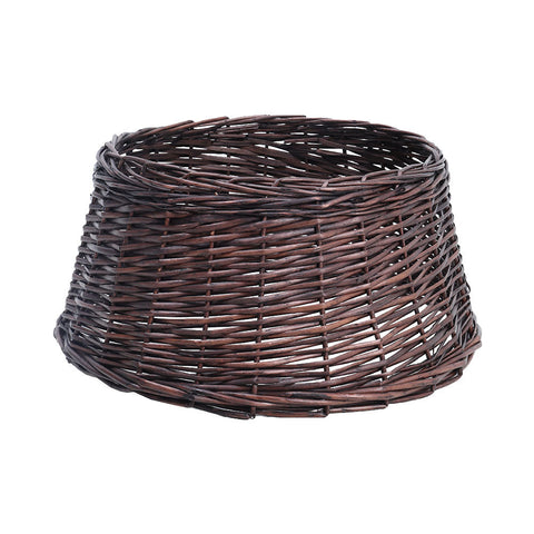 Livingandhome Wicker Christmas Tree Collar Skirt Rattan Xmas Tree Basket Ring Base, SW0309