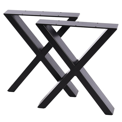 Industrial Metal X-Shaped Legs for Tables Desks for DIY Set of 2, PM0398