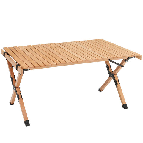 Outdoor Foldable Low Wooden Table for Picnic, Camping with Carrying Bag, CX0418