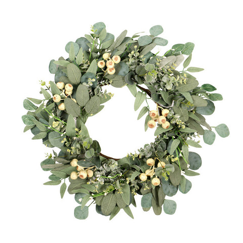 Farmhouse Faux Eucalyptus Wreath Front Door, SW0199