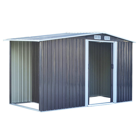 Garden Metal Storage Shed with Log Storage, PM1007PM1008PM1009