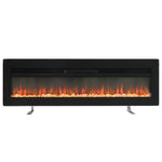 Electric Fireplace with Adjustable Flames, Wall Mounted or Freestanding, PM0791