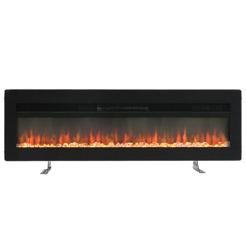 Electric Fireplace with Adjustable Flames, Wall Mounted or Freestanding, PM0791