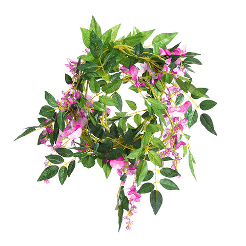 Livingandhome Artificial Wisteria Flowers Garland, SP0451