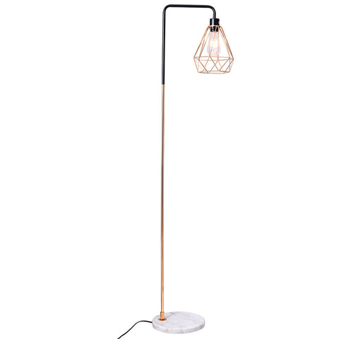 Industrial Angled Floor Lamp with Marble Base, LG0069