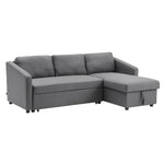 Livingandhome Corner Sofa Bed 3 Seater Sofa with Storage, JM2172JM2173