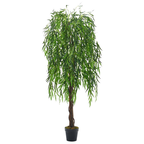 Livingandhome Lifelike Artificial Willow Tree 180cm Tall, PM1242