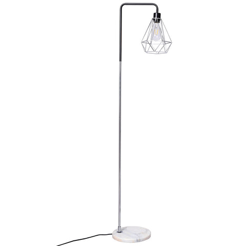 Industrial Angled Floor Lamp with Marble Base, LG0072