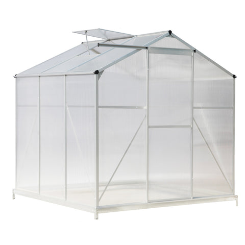 Aluminium Hobby Greenhouse with Base and Window Opening, PM0296PM0297