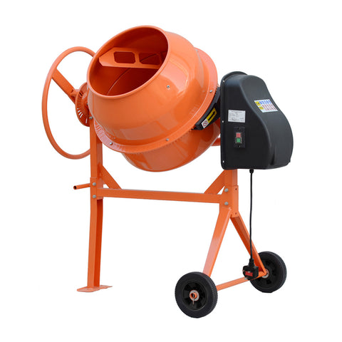 Electric Portable Cement Concrete Mixer with Wheels, PM0218