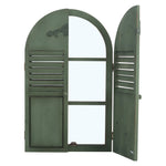 Large Retro Wall Hanging Shutter Window Mirror for Garden, MC0421