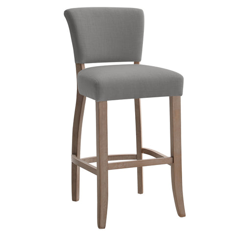 Set of 2 Linen Bar Stool Bar Height for Kitchen Island Cafe, ZH1043