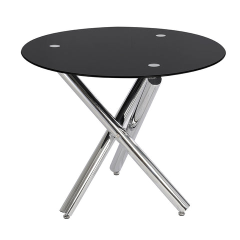 Tempered Glass Crossover Round Dining Table, ZH0239ZH0240