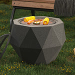 Modern Faceted Metal Fire Pit for Outdoor, AI0528