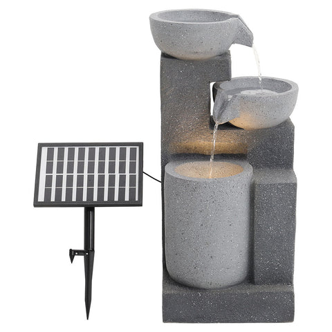 Outdoor Water Fountain Rockery Decor Solar Powered, AI0991