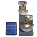 Outdoor Solar Power Garden Water Feature Fountain Rockery Decor, AI0992