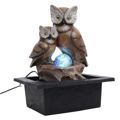 Creative Owl Shape Water Feature Fountain Electric Home Decor, FI0327