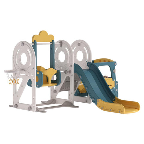 Livingandhome 3-in-1 Kids Toddler Swing and Slide Set Climber Playset, FI0611