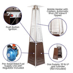 Portable Pyramid Garden Gas Patio Heater, LG0907