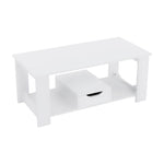 Livingandhome Coffee Table with Storage Small Tea Table Desk Wooden Living Room Furniture, MC0336