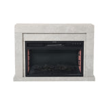 Rustic Electric Fireplace Mantel with Remote Control, PM1096