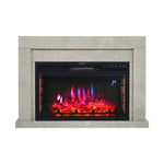 Rustic Electric Fireplace Mantel with Remote Control, PM1096