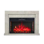 Rustic Electric Fireplace Mantel with Remote Control, PM1096