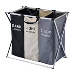 Laundry Basket Large Detachable Dirty Clothes Organizers Bag Sorter Hamper with Aluminum Frame, WH0679