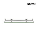 50cm Shelf Tempered Glass 6MM Thick Storage Organizer Wall Mounted Bathroom, WH0714