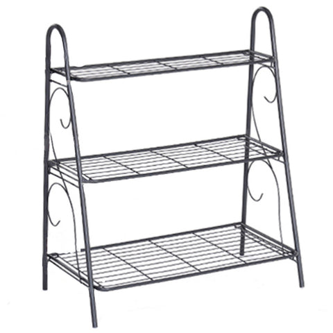 Metal 3 Tiers Shoes Rack Ladder Storage Rack Black, WH0773