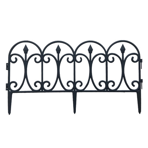 Livingandhome 6pcs Outdoor Picket Fence Decorative Garden Border Edging, WH1314