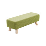 Livingandhome Rectangular Tofu-shaped Footrest with Solid Wooden Legs, ZH1223