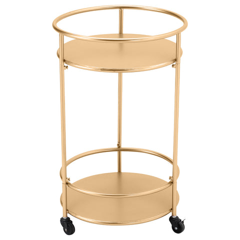 2 Tier Metal Rolling Trolley Cart Drinks Food Serving Tray, ZH0505