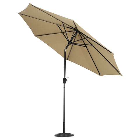 Patio Umbrella Large 3M Traditional Parasol with Round Base, LG0444LG0454