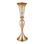 Livingandhome Gold Metal Trumpet Vase Wedding Centerpiece, SW0482