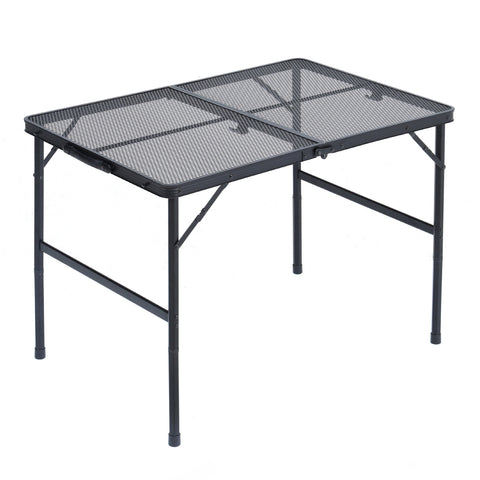 Livingandhome Portable Aluminium Rectangular Folding Table, CX0438