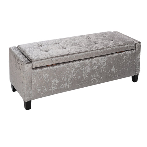 Livingandhome Velvet Large Storage 2 Seater Bench Seat, ZH0348