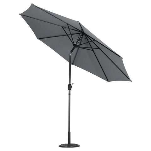 Livingandhome 3M Large Rotating Patio Parasol for Outdoor Sunshade and Rain with Floral-Pattern Base, LG0446LG0454