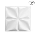 Livingandhome 12 Pack PVC Textured 3D Wall Panels Decorative Tiles, SW0471